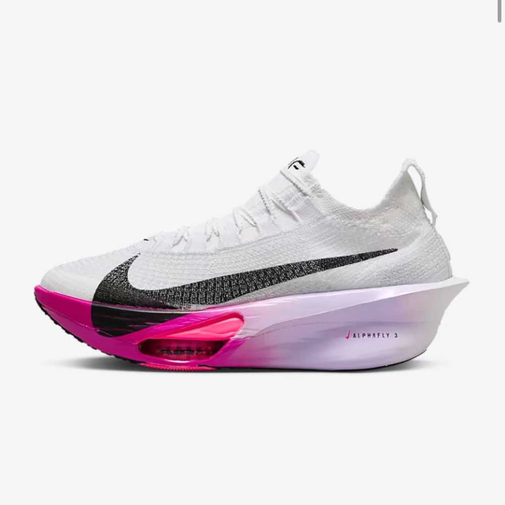 Nike Alphafly 3 Women's Running Racing Shoes - White w/ magenta and hot pink NWT